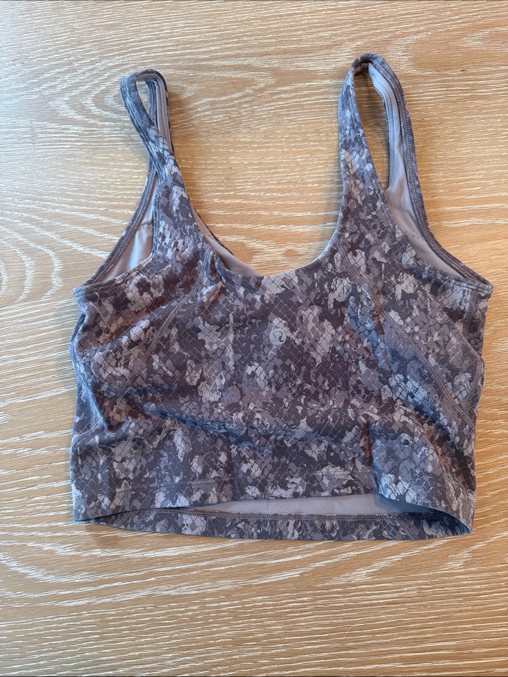 lululemon athletica Gray Snake-Print Cropped Tank - Picture 2 of 2